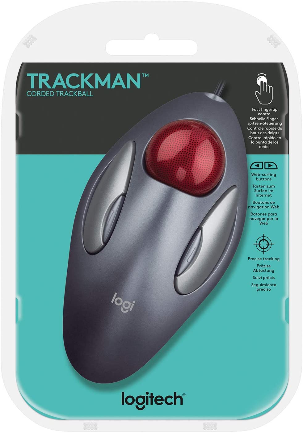 LOGITECH TRACKMAN MARBLE CORDED TRACKBALL