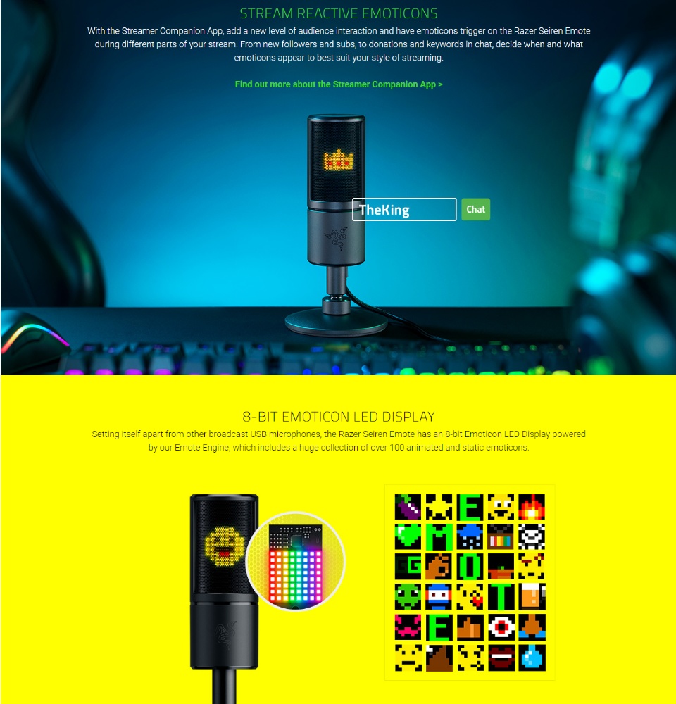 USB Microphone for Streaming - Razer Seiren Emote