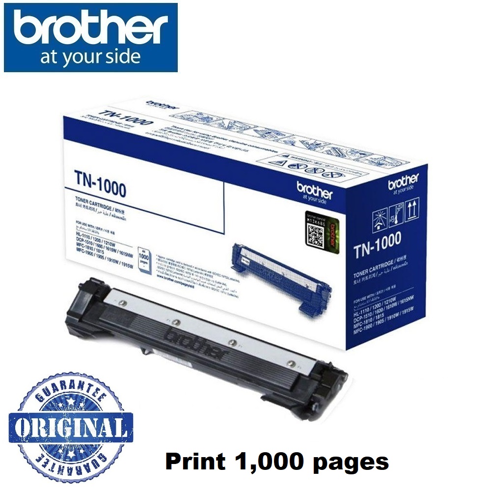 Brother Black Original Catridge For HL-1110, HL-1210W, 1510, DCP-1610W, MFC-1810, MFC-1815, MFC-1910W ( TN1000,1000)