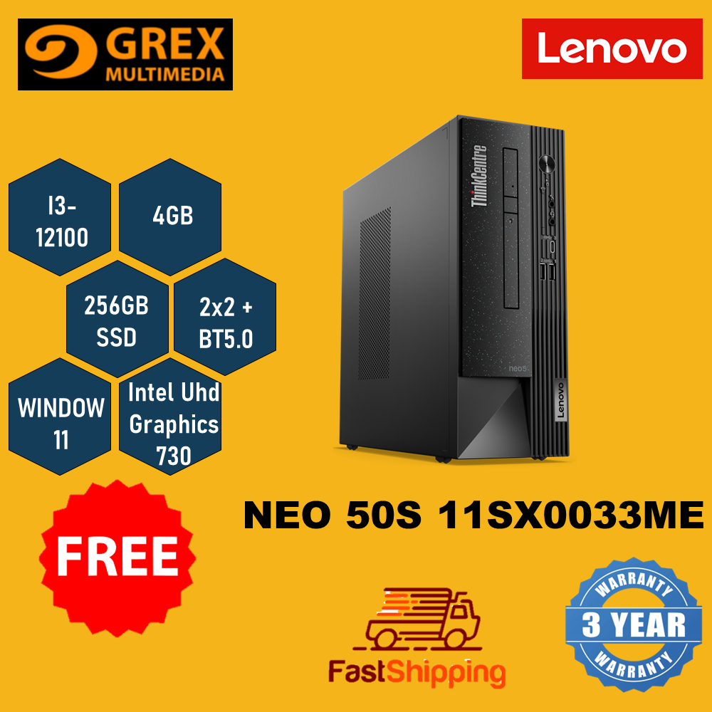 LENOVO THINKCENTRE NEO 50S 11SX0033ME PC (I3-12100,4GB,256GB SSD