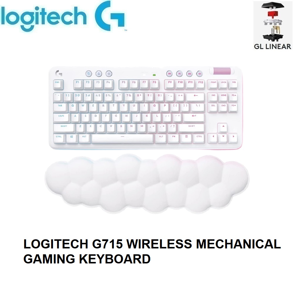 LOGITECH G715 WIRELESS MECHANICAL GAMING KEYBOARD WITH LIGHTSYNC RGB ...