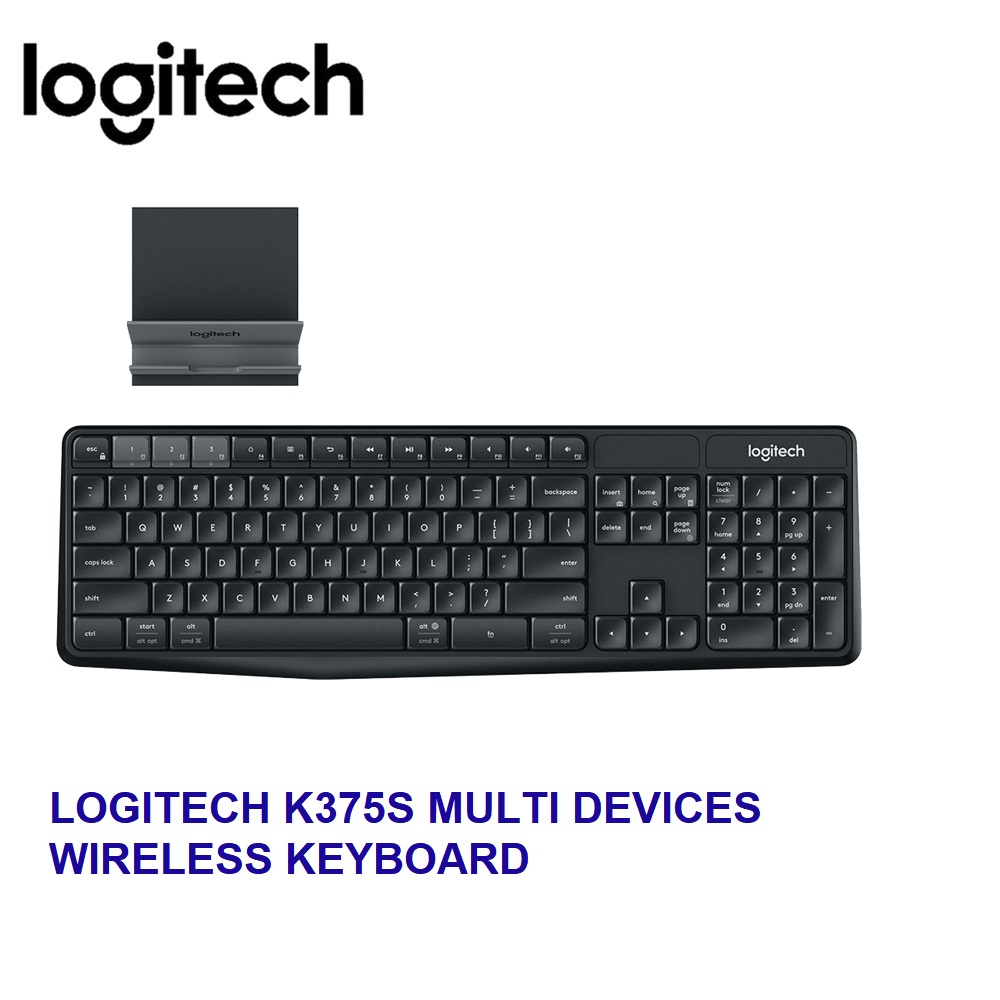 LOGITECH K375s MULTI-DEVICE WIRELESS KEYBOARD AND STAND COMBO (920-008250)