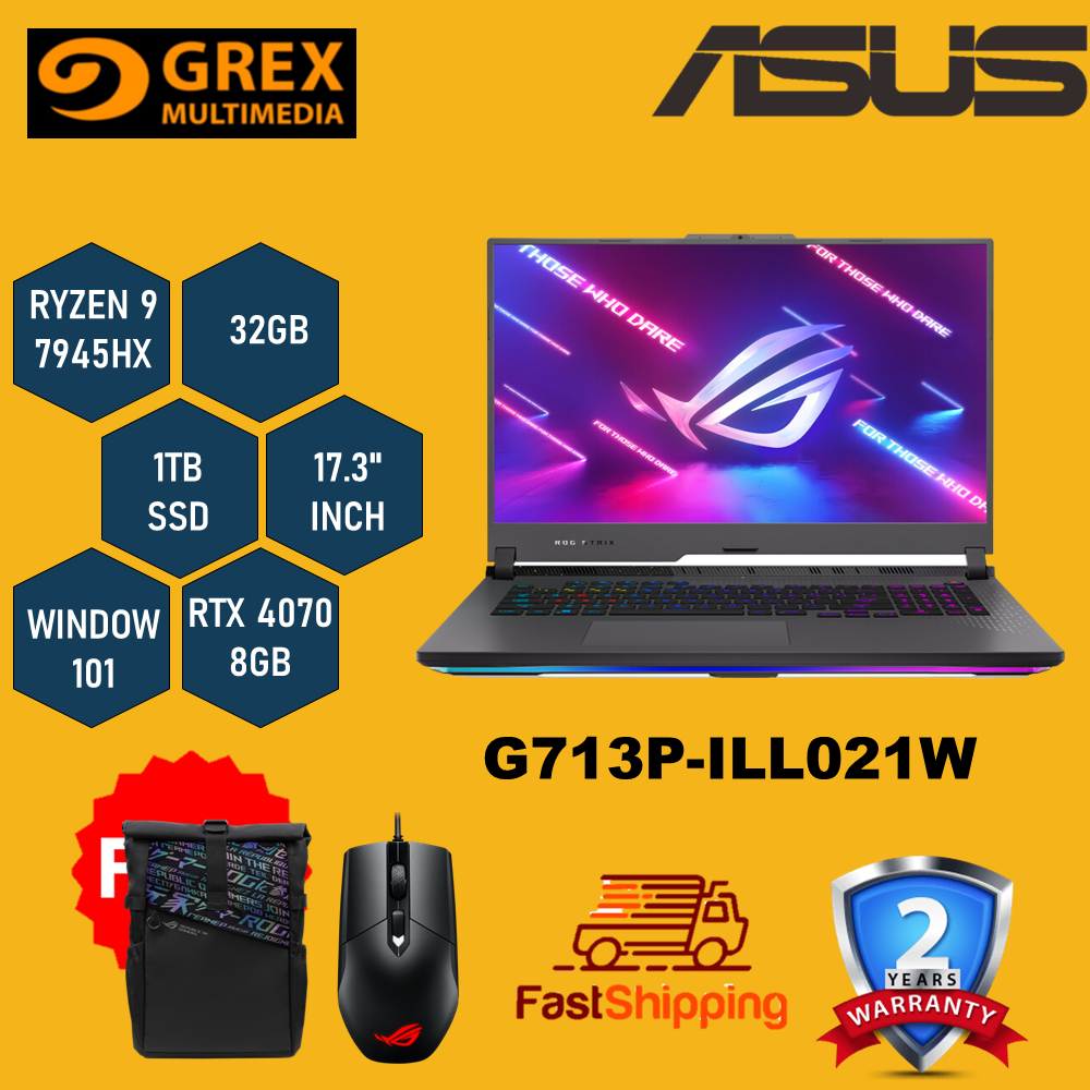 ASUS ROG Strix G17 (2023) 17.3” QHD 240Hz Gaming Laptop, Ryzen 9