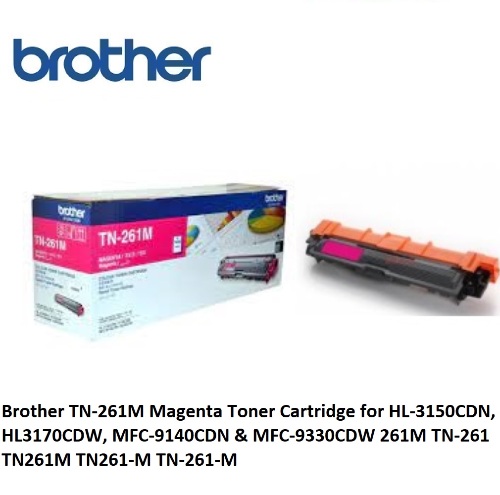 Brother TN-261Y Yellow Toner Cartridge for HL-3150CDN, HL3170CDW, MFC- 9140CDN & MFC-9330CDW 261Y TN-261 TN261Y TN261-Y TN-261-Y