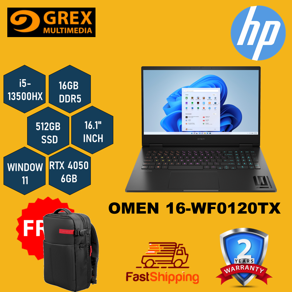 HP OMEN 16WF0120TX GAMING LAPTOP (i513500HX,16GB,512GB SSD,16.1"FHD
