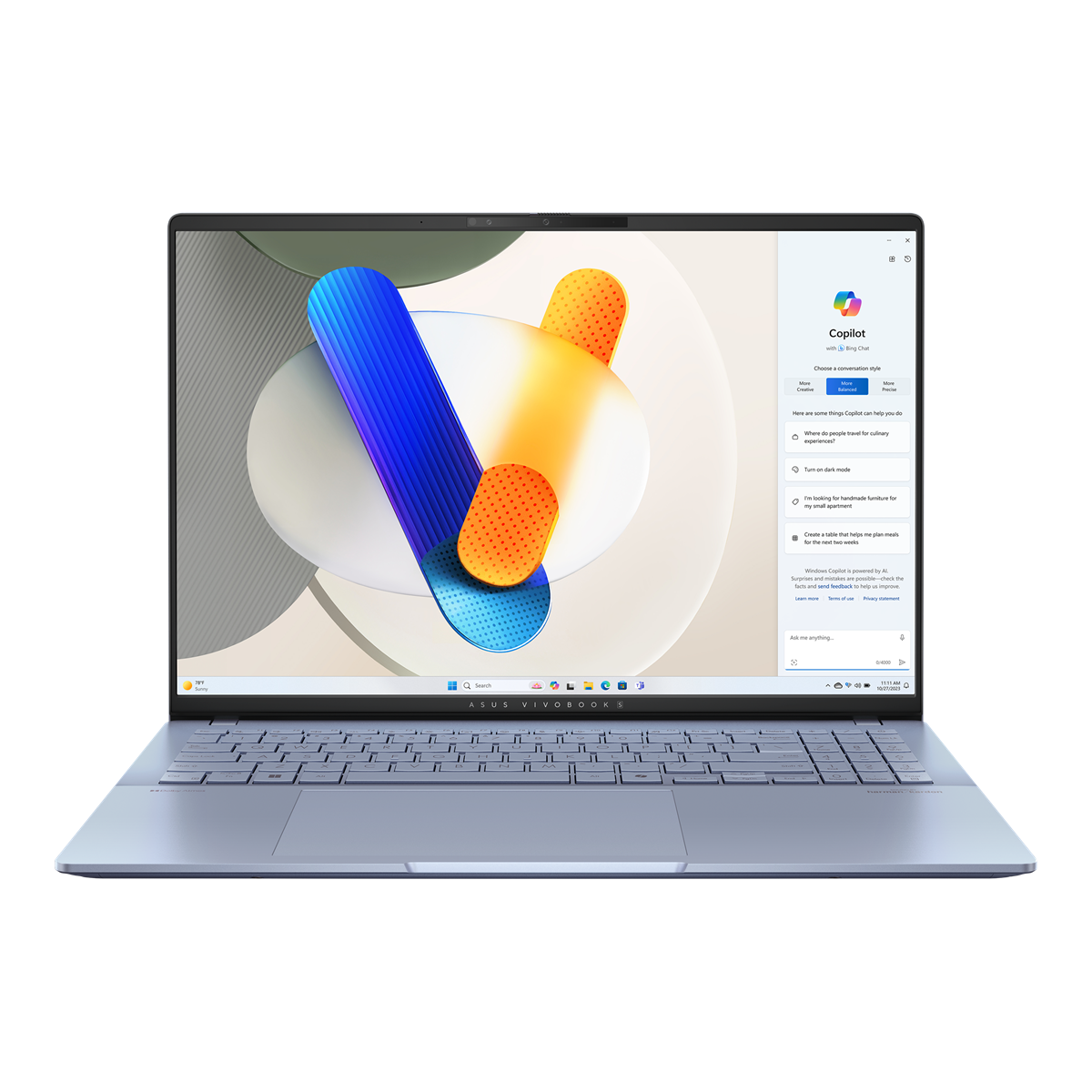 ASUS Vivobook S16 Copilot+ PC - 16" OLED 3.2K 120Hz, Ryzen AI 9, 32GB RAM, 1To SSD - Portable Ultra-performant AZERTY